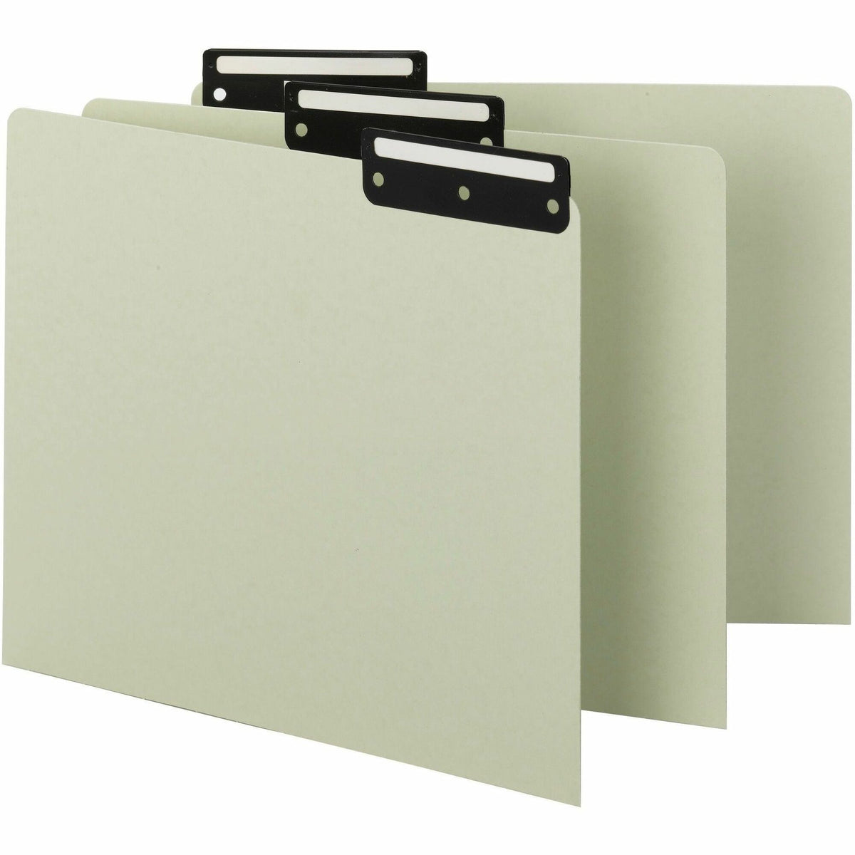 Smead Filing Guides with Blank Tab - Blank Assorted Tab(s) - Letter - Gray Pressboard, Green Divider - Metal Tab(s) - 100% Recycled - 50 / Box