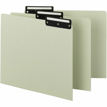 Smead Filing Guides with Blank Tab - Blank Assorted Tab(s) - Letter - Gray Pressboard, Green Divider - Metal Tab(s) - 100% Recycled - 50 / Box