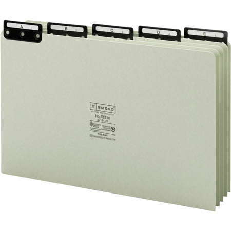 Smead Filing Guides with Alphabetic Indexing - Printed Assorted Tab(s) - Character - A-Z - 25 Tab(s)/Set - Legal - 100% Recycled - 25 / Set