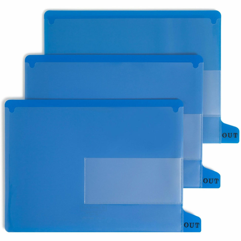 Smead End Tab Out Guides - Printed Bottom Tab(s) - Message - OUT - Letter - Blue Poly Tab(s) - 25 / Box