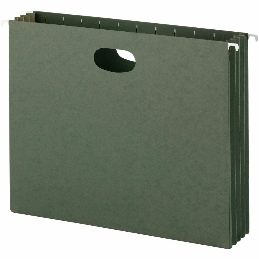 Smead Letter Recycled Hanging Folder - 8 1/2" x 11" - 3 1/2" Expansion - 11 pt. - Standard Green - 30% Recycled - 10 / Box
