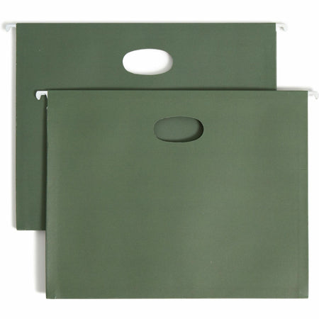 Smead Letter Recycled Hanging Folder - 8 1/2" x 11" - 3 1/2" Expansion - 11 pt. - Standard Green - 30% Recycled - 10 / Box