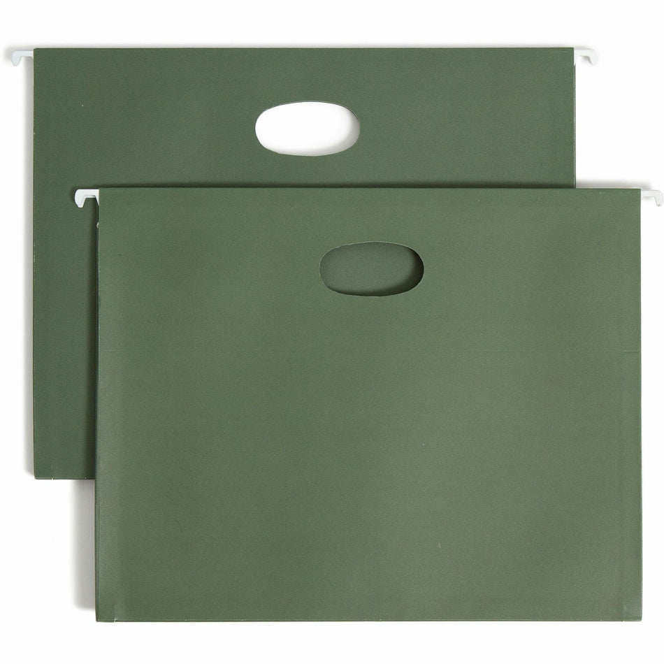 Smead Letter Recycled Hanging Folder - 8 1/2" x 11" - 3 1/2" Expansion - 11 pt. - Standard Green - 30% Recycled - 10 / Box