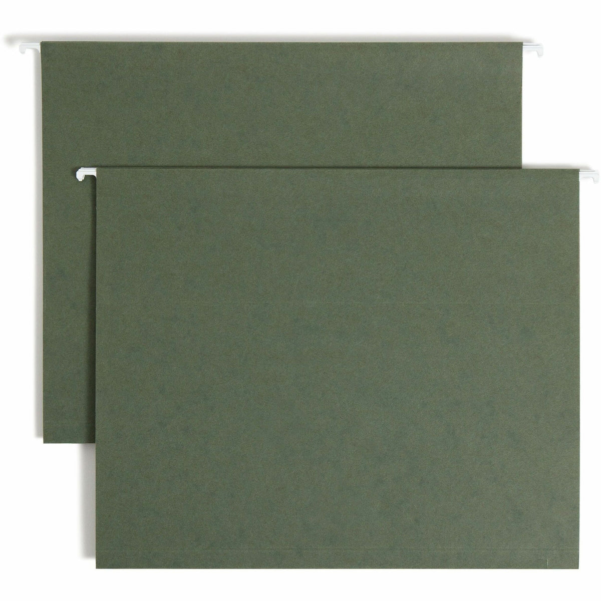 Smead Letter Recycled Hanging Folder - 8 1/2" x 11" - 1" Expansion - 11 pt. - Pressboard - Standard Green - Reinforced Base - 10% Recycled - 25 / Box