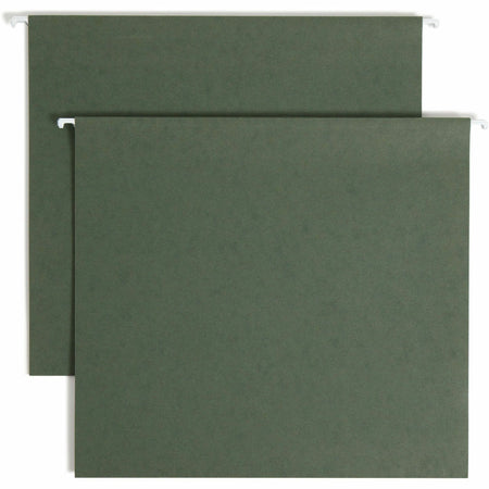 Smead Letter Recycled Hanging Folder - 8 1/2" x 11" - 3" Expansion - 11 pt. - Pressboard - Standard Green - Reinforced Base - 10% Recycled - 25 / Box