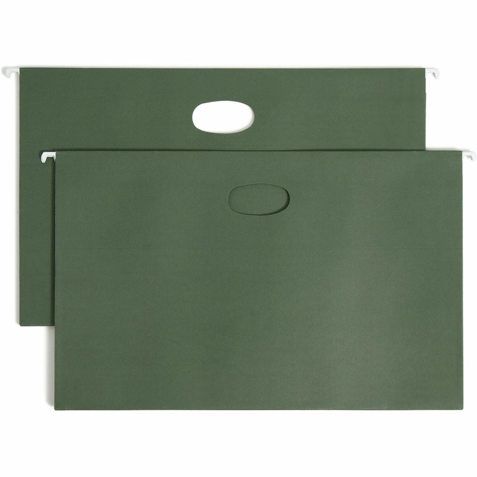 Smead Legal Recycled Hanging Folder - 8 1/2" x 14" - 3 1/2" Expansion - 11 pt. - Standard Green - 30% Recycled - 10 / Box