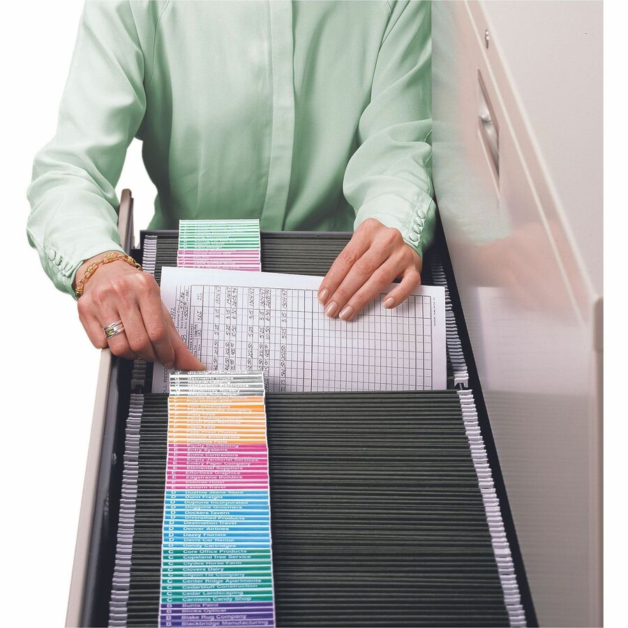 Smead Viewables Tabs with Label Protector - 1.25" Tab Height x 3.50" Tab Width - 100 / Box