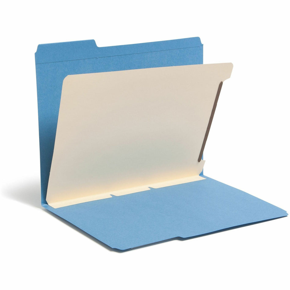 Smead Self-Adhesive Folder Dividers with Twin-Prong Fastener - For Letter 8 1/2" x 11" Sheet - Manila - 100 / Box