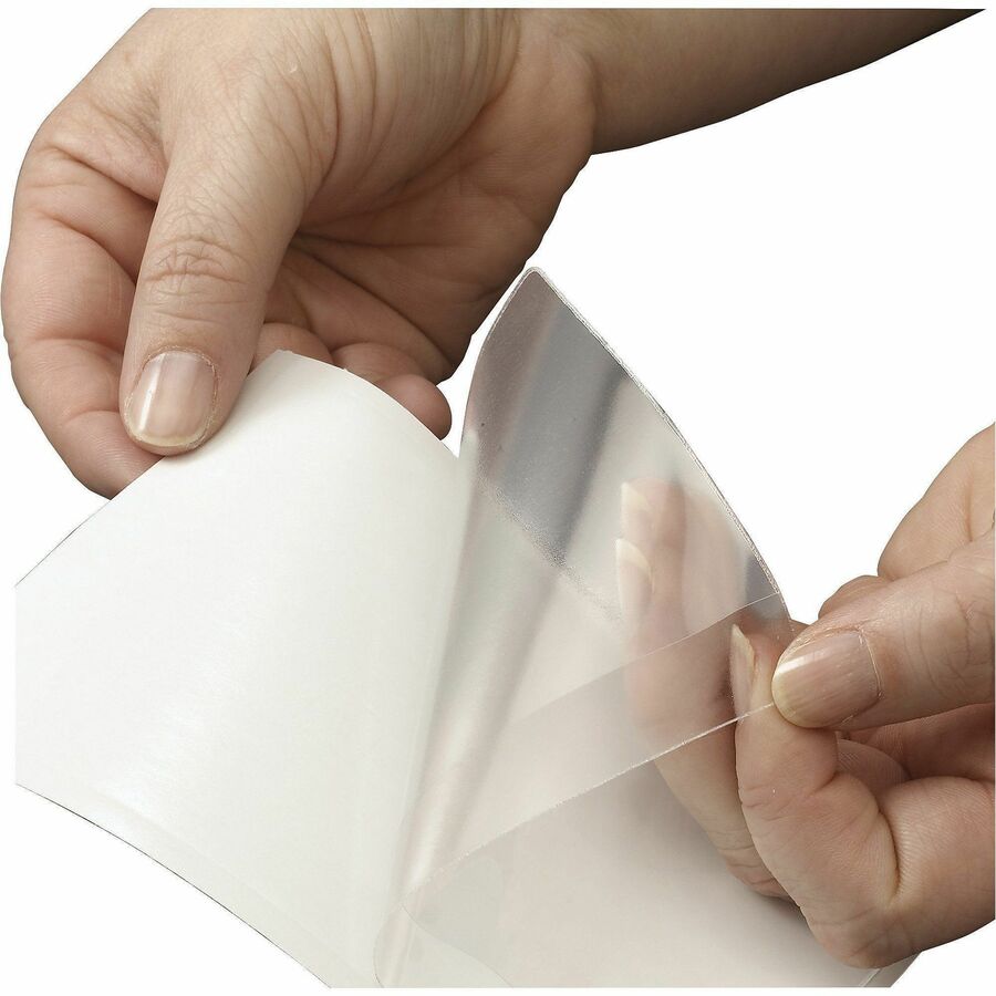 Smead Self-Adhesive Pockets - For 5 5/16" x 3 5/8" Sheet - Clear - Poly - 100 / Box