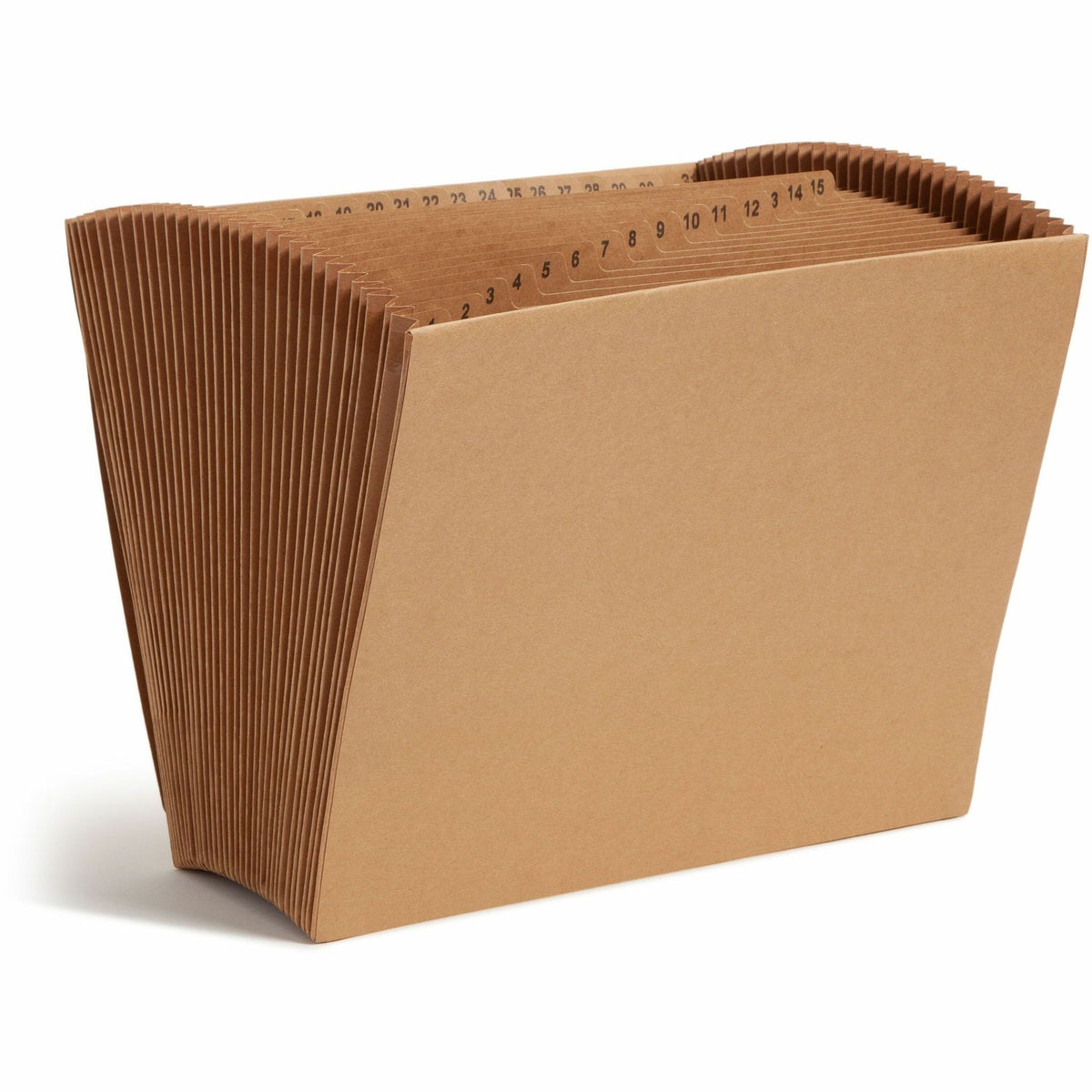 Smead Letter Recycled Expanding File - 8 1/2" x 11" - 7/8" Expansion - 31 Pocket(s) - Kraft - Elastic Closure, Reinforced Gusset, Flap, Heavy Duty - 10% Recycled - 1 Each