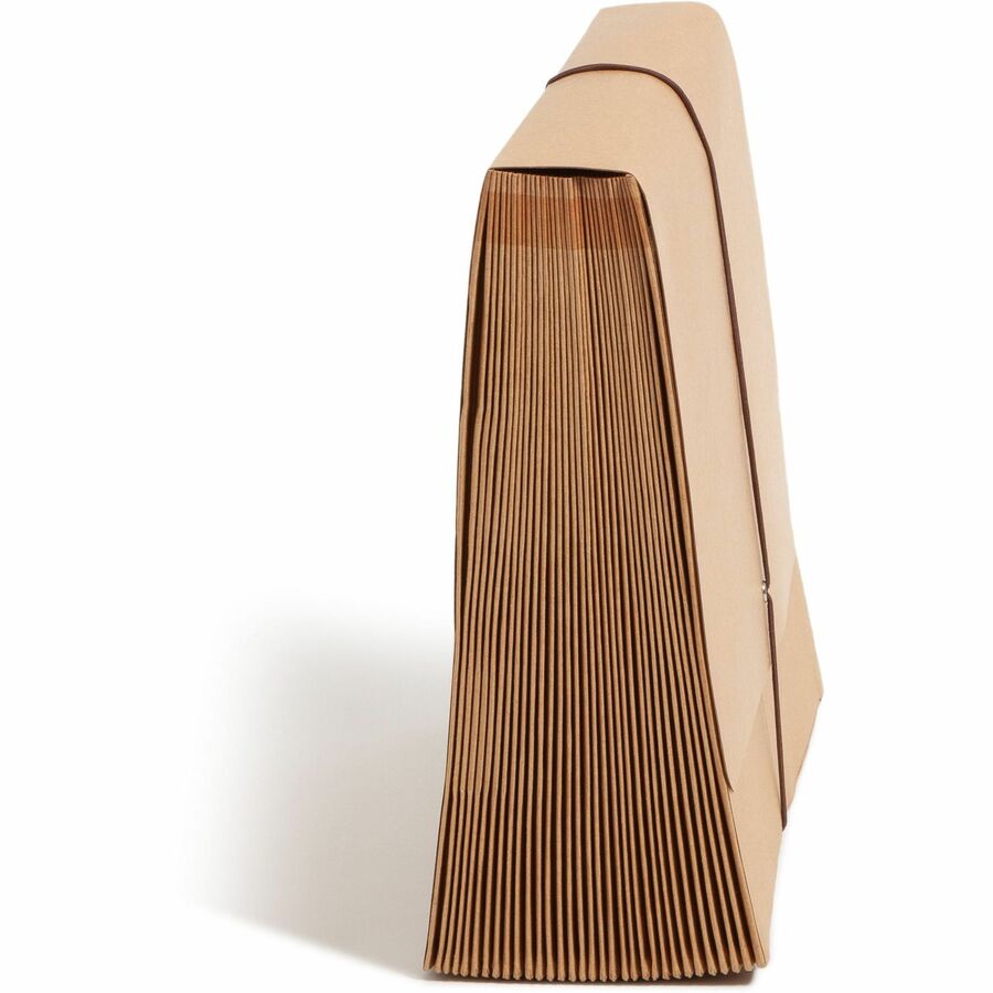 Smead Letter Recycled Expanding File - 8 1/2" x 11" - 7/8" Expansion - 31 Pocket(s) - Kraft - Elastic Closure, Reinforced Gusset, Flap, Heavy Duty - 10% Recycled - 1 Each