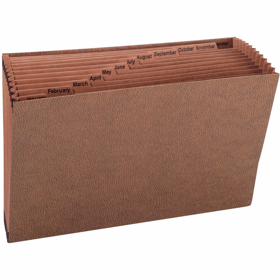 Smead TUFF Legal Recycled Expanding File - 8 1/2" x 14" - 7/8" Expansion - 12 Pocket(s) - Redrope - Tear Resistant, Reinforced Gusset - 30% Recycled - 1 Each