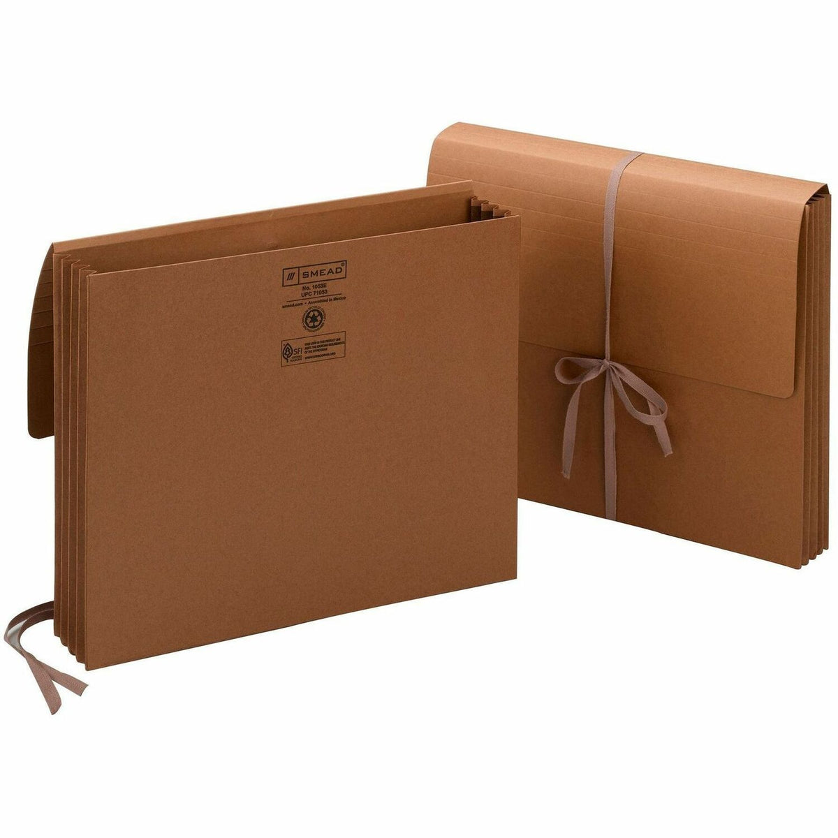 Smead Letter Recycled File Wallet - 8 1/2" x 11" - 3 1/2" Expansion - Redrope - Reinforced Gusset - 30% Recycled - 1 Each