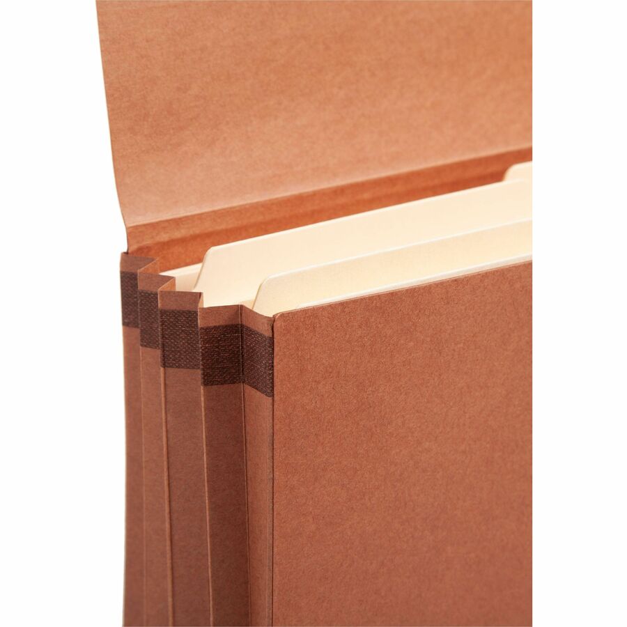 Smead Legal Recycled File Wallet - 8 1/2" x 14" - Capacity3 1/2" Expansion - Redrope - 30% Recycled - 1 Each