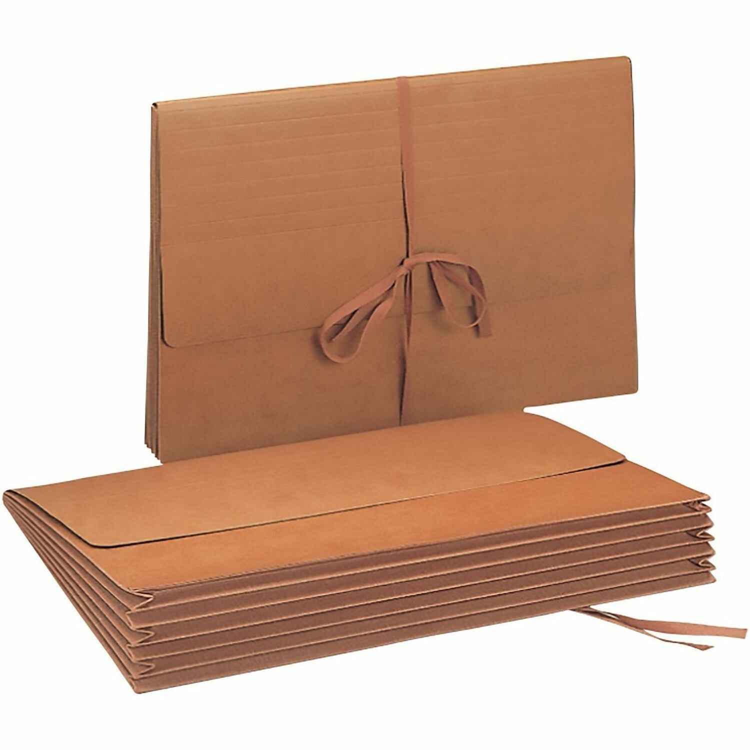 Smead Legal Recycled File Wallet - 8 1/2" x 14" - Capacity5 1/4" Expansion - Redrope - 30% Recycled - 1 Each