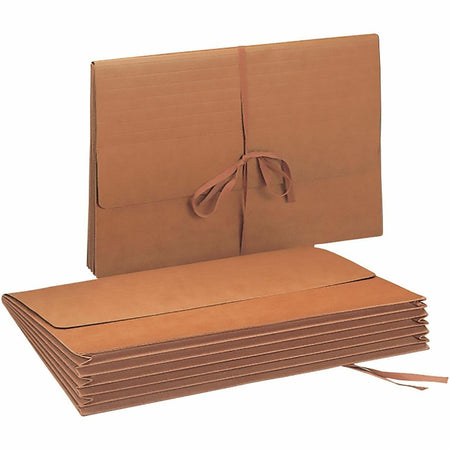 Smead Legal Recycled File Wallet - 8 1/2" x 14" - Capacity5 1/4" Expansion - Redrope - 30% Recycled - 1 Each