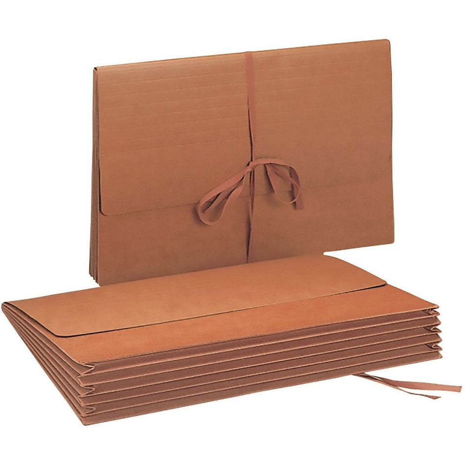 Smead Legal Recycled File Wallet - 8 1/2" x 14" - 5 1/4" Expansion - Redrope - Reinforced Gusset - 30% Recycled - 1 Each