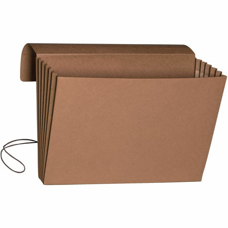 Smead Legal Recycled File Wallet - 8 1/2" x 14" - 5 1/4" Expansion - Redrope - Elastic Closure Flap - 30% Recycled - 10 / Box