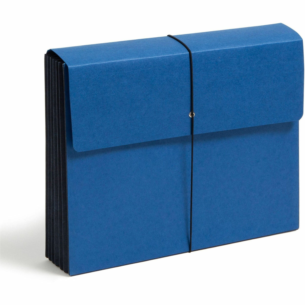 Smead Letter Recycled File Wallet - 8 1/2" x 11" - 5 1/4" Expansion - Navy - Elastic Closure, Reinforced Gusset - 10% Recycled - 1 Each