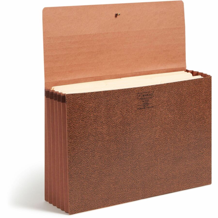 Smead Legal Recycled File Wallet - 8 1/2" x 14" - 5 1/4" Expansion - Redrope - Reinforced Gusset, Tear Proof, Elastic Closure - 30% Recycled - 1 Each