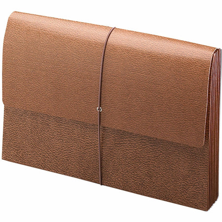 Smead Legal Recycled File Wallet - 8 1/2" x 14" - 3 1/2" Expansion - Redrope - Reinforced Gusset, Elastic Closure, Flap - 30% Recycled - 1 Each