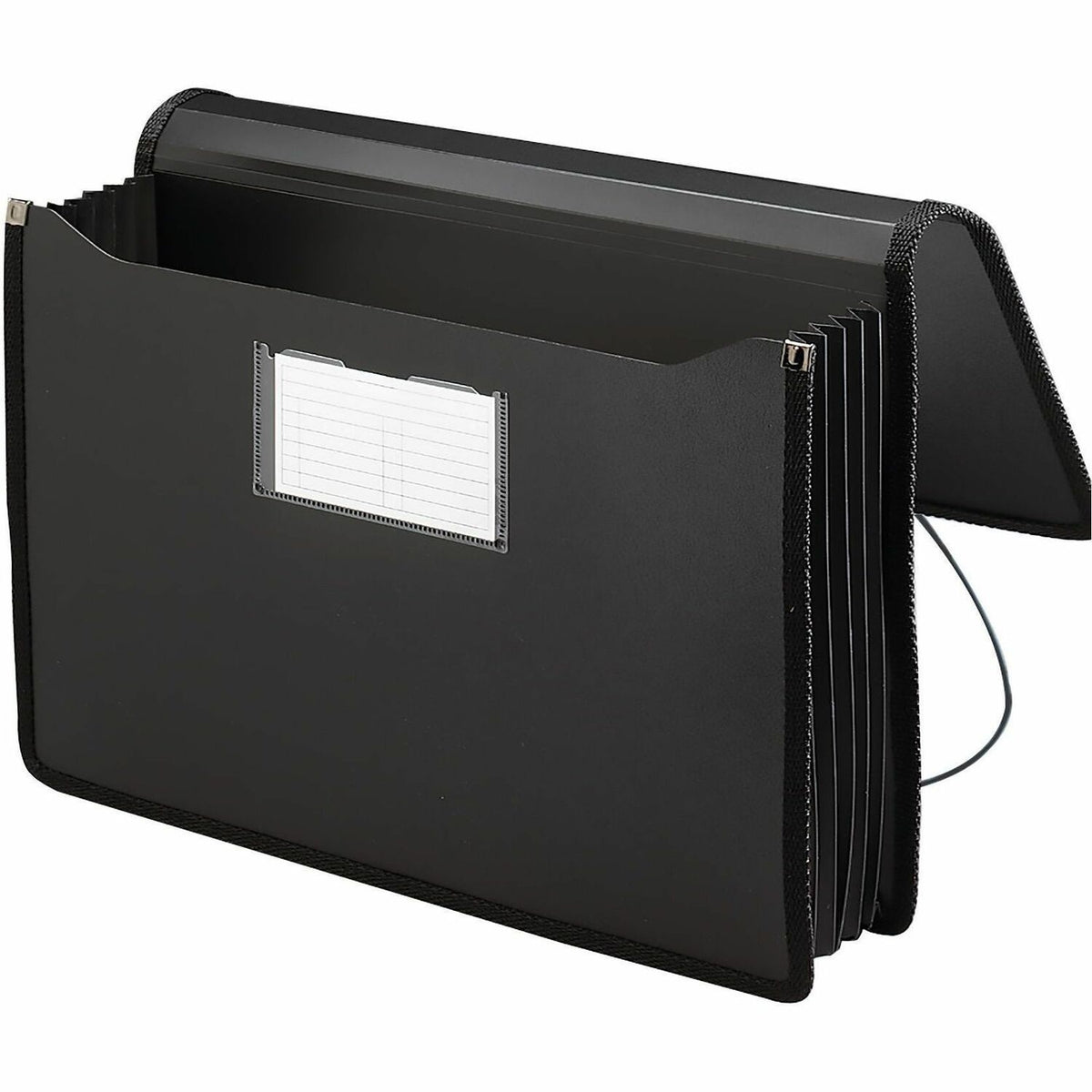 Smead Legal, Letter File Wallet - 8 1/2" x 14" , 8 1/2" x 11" - 5 1/4" Expansion - Front Pocket(s) - Poly - Black - 1 Each