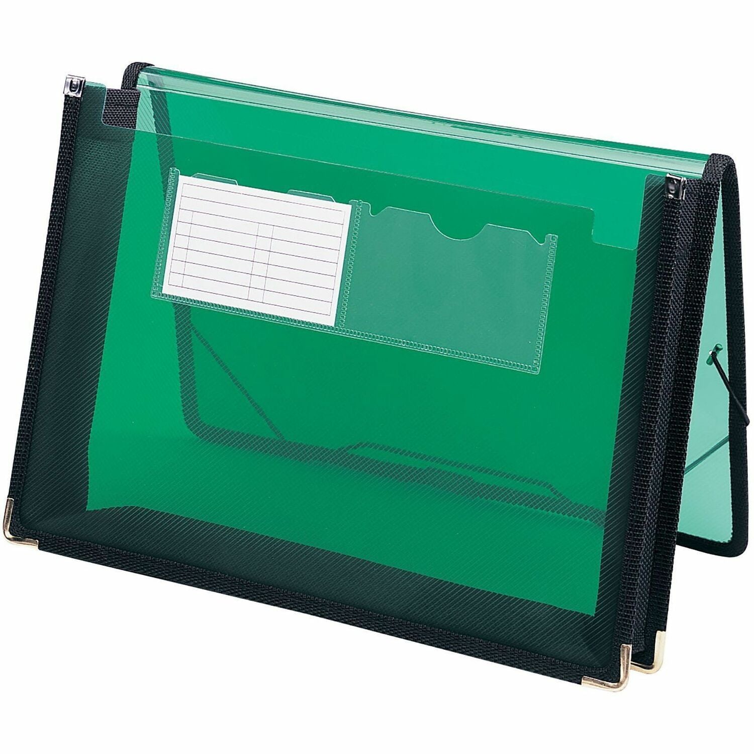 Smead Letter File Wallet - 8 1/2" x 11" - 2 1/4" Expansion - 2 Front Pocket(s) - Polypropylene - Green - 1 Each