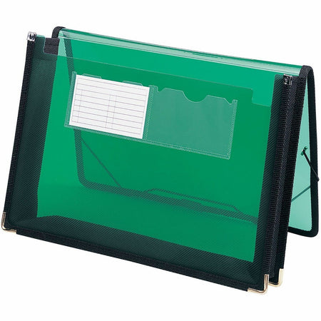 Smead Letter File Wallet - 8 1/2" x 11" - 2 1/4" Expansion - 2 Front Pocket(s) - Polypropylene - Green - 1 Each