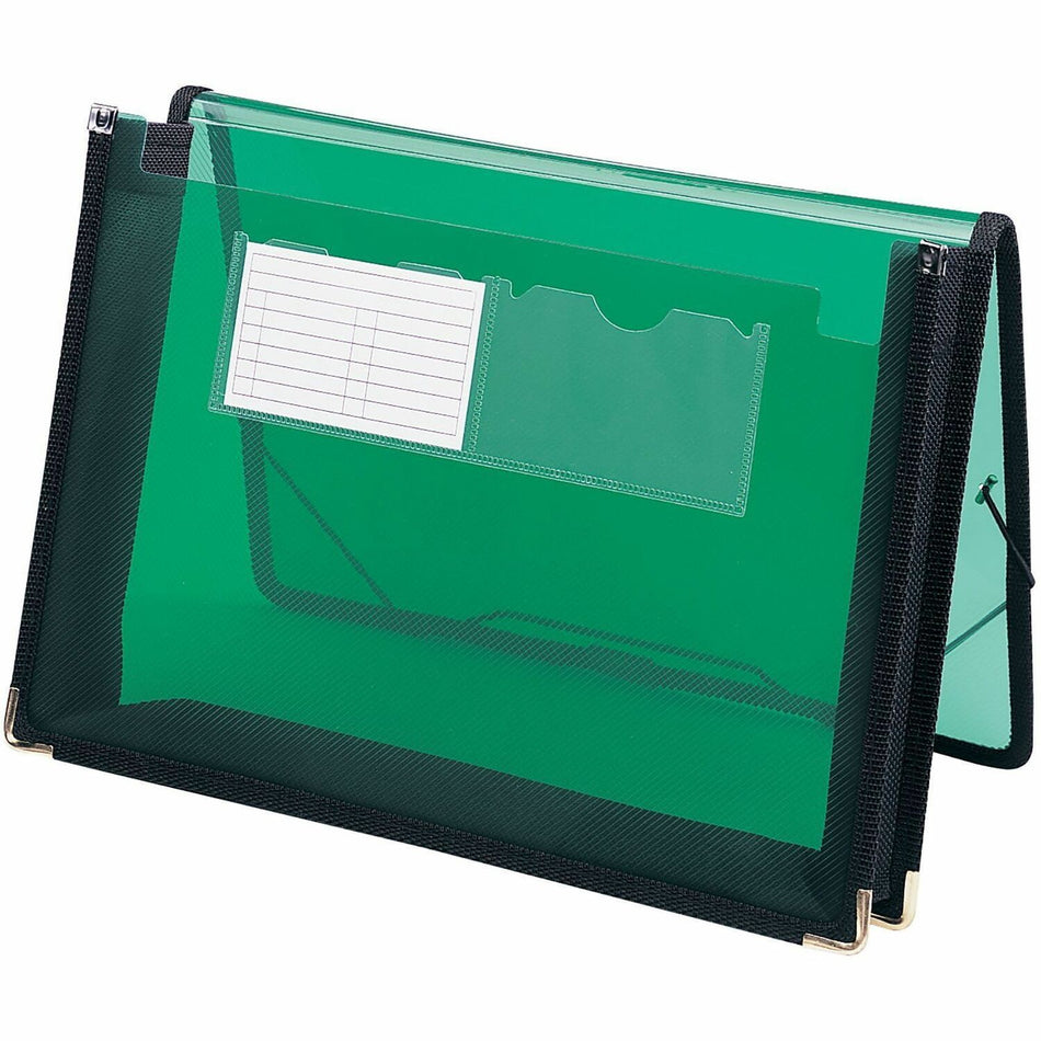 Smead Letter File Wallet - 8 1/2" x 11" - 2 1/4" Expansion - 2 Front Pocket(s) - Polypropylene - Green - 1 Each