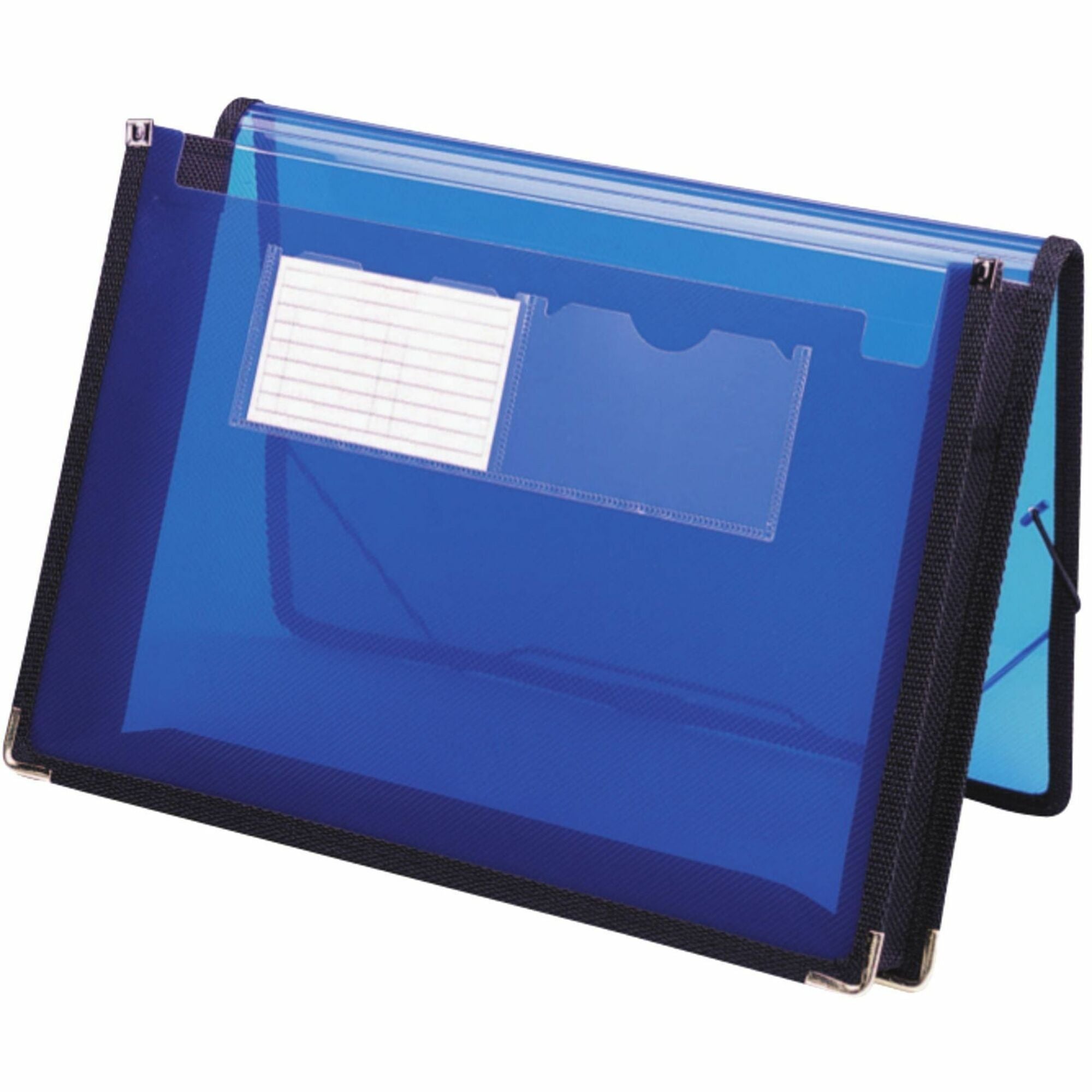 Smead Letter File Wallet - 8 1/2" x 11" - 2 1/4" Expansion - 2 Front Pocket(s) - Polypropylene - Blue - 1 Each