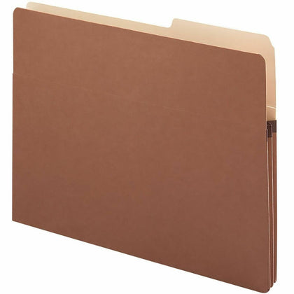 Smead 2/5 Tab Cut Letter Recycled File Pocket - 8 1/2" x 11" - 1 3/4" Expansion - Top Tab Location - Right Tab Position - Redrope - Tear Proof, Reinforced Gusset, Durable - 30% Recycled - 25 / Box