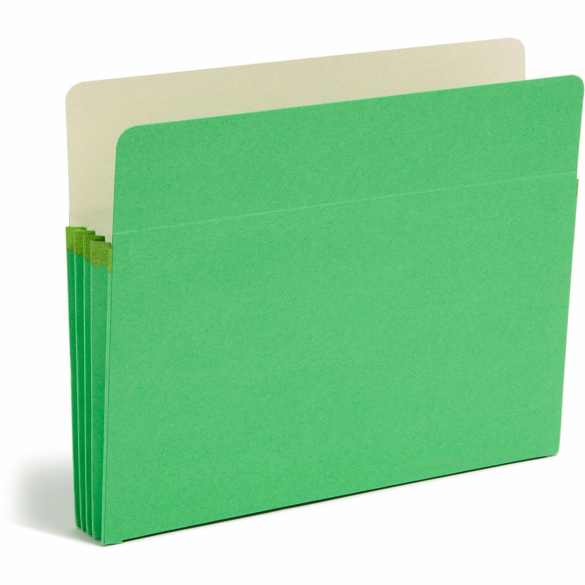 Smead Straight Tab Cut Letter Recycled File Pocket - 8 1/2" x 11" - 3 1/2" Expansion - Top Tab Location - 9 pt. - Card Stock - Green - Tear Resistant - 10% Recycled - 1 Each