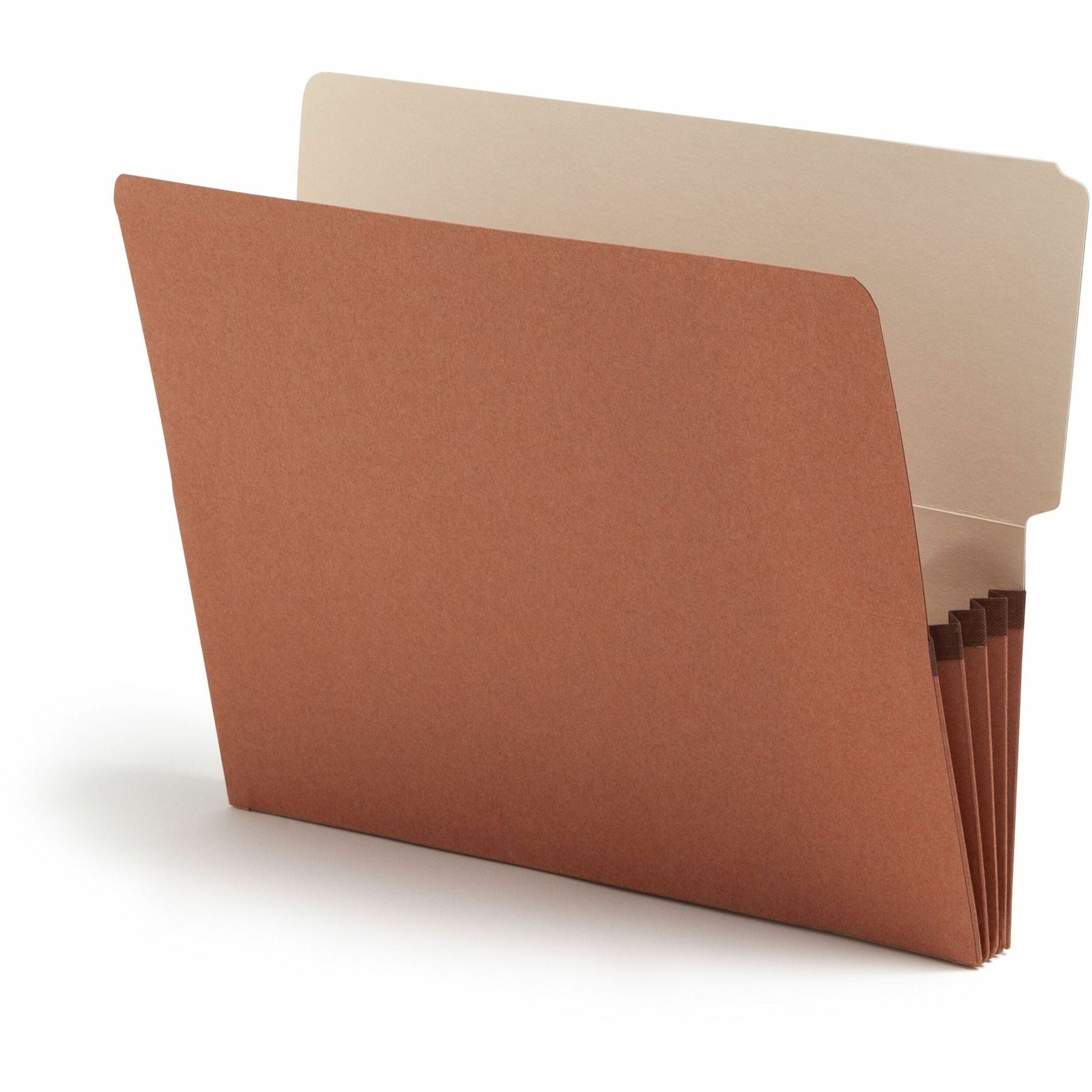 Smead Letter Recycled File Pocket - 8 1/2" x 11" - 3 1/2" Expansion - End Tab Location - Redrope - Reinforced - 30% Recycled - 10 / Box