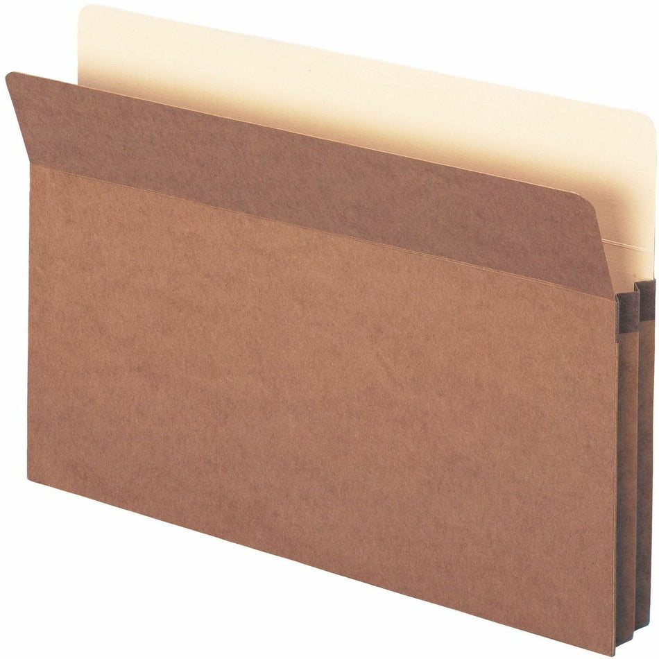 Smead Straight Tab Cut Legal Recycled File Pocket - 8 1/2" x 14" - 1 3/4" Expansion - Top Tab Location - 12.5 pt. - Redrope - Tear Resistant, Rounded Corner, Reinforced Gusset - 30% Recycled - 25 / Box