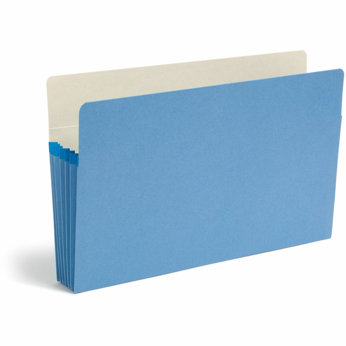 Smead Colored Straight Tab Cut Legal Recycled File Pocket - 8 1/2" x 14" - 5 1/4" Expansion - Top Tab Location - 9 pt. - Card Stock - Blue - Tear Resistant - 10% Recycled - 1 Each