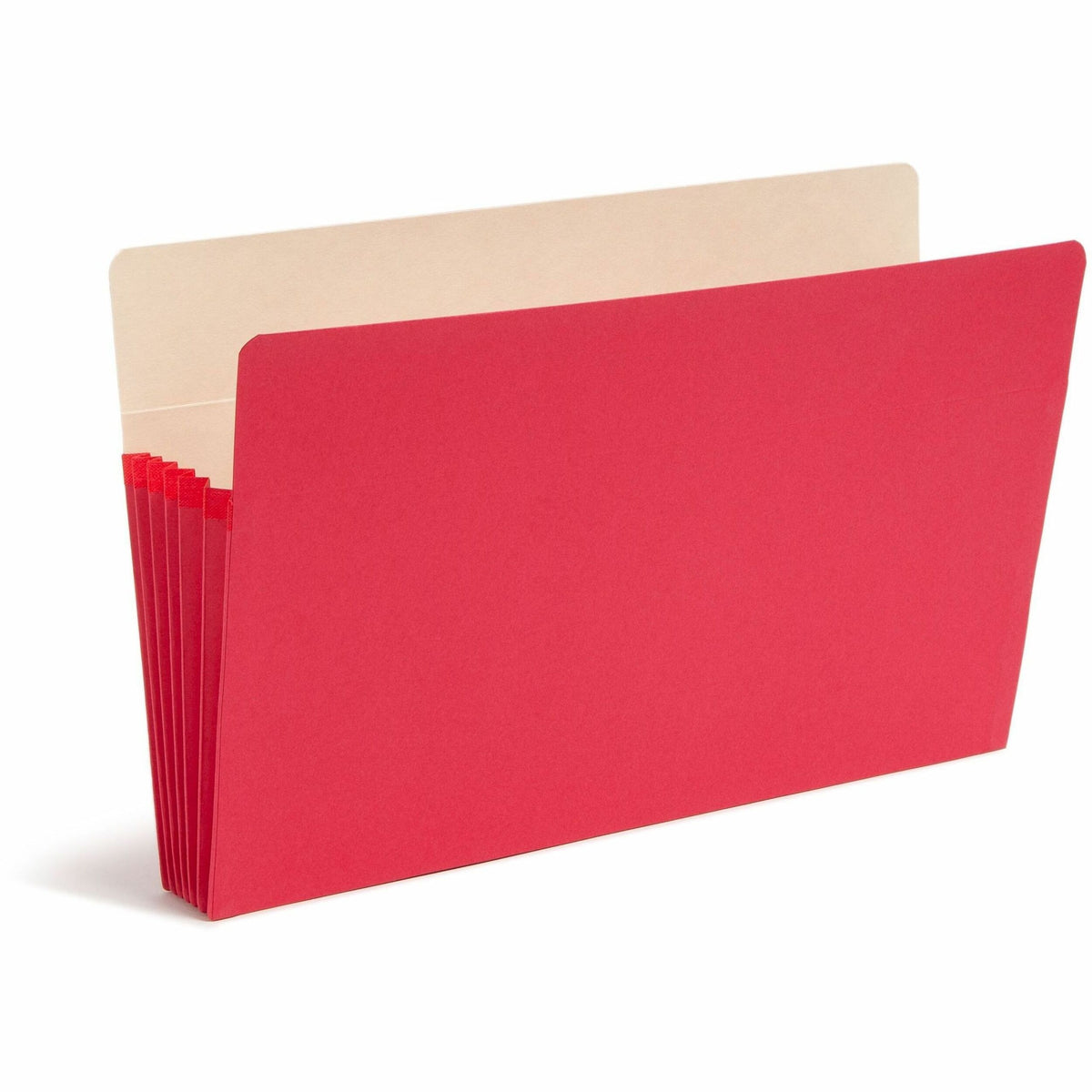 Smead Colored Straight Tab Cut Legal Recycled File Pocket - 8 1/2" x 14" - 5 1/4" Expansion - Top Tab Location - Red - Tear Resistant - 10% Recycled - 1 Each