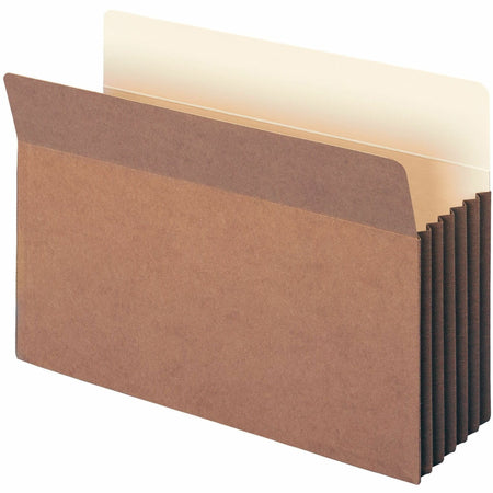 Smead Straight Tab Cut Legal Recycled File Pocket - 8 1/2" x 14" - 5 1/4" Expansion - Top Tab Location - 12.5 pt. - Redrope - Tear Resistant Gusset - 30% Recycled - 10 / Box