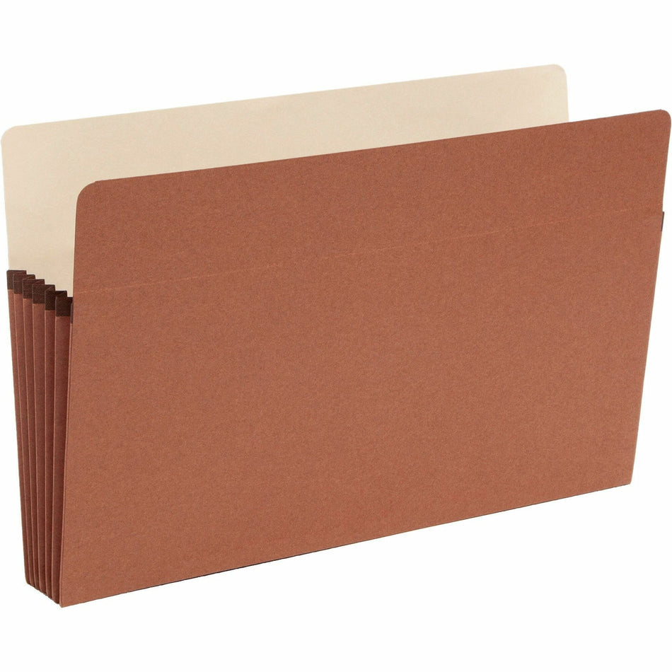 Smead Straight Tab Cut Legal Recycled File Pocket - 8 1/2" x 14" - 5 1/4" Expansion - 12.5 pt. - Redrope - Tear Proof, Reinforced Gusset, Rounded Corner - 30% Recycled - 50 / Box