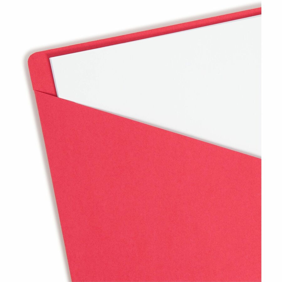 Smead Letter Recycled File Jacket - 8 1/2" x 11" - 11 pt. - Manila, Blue, Green, Red, Yellow - 10% Recycled - 25 / Pack