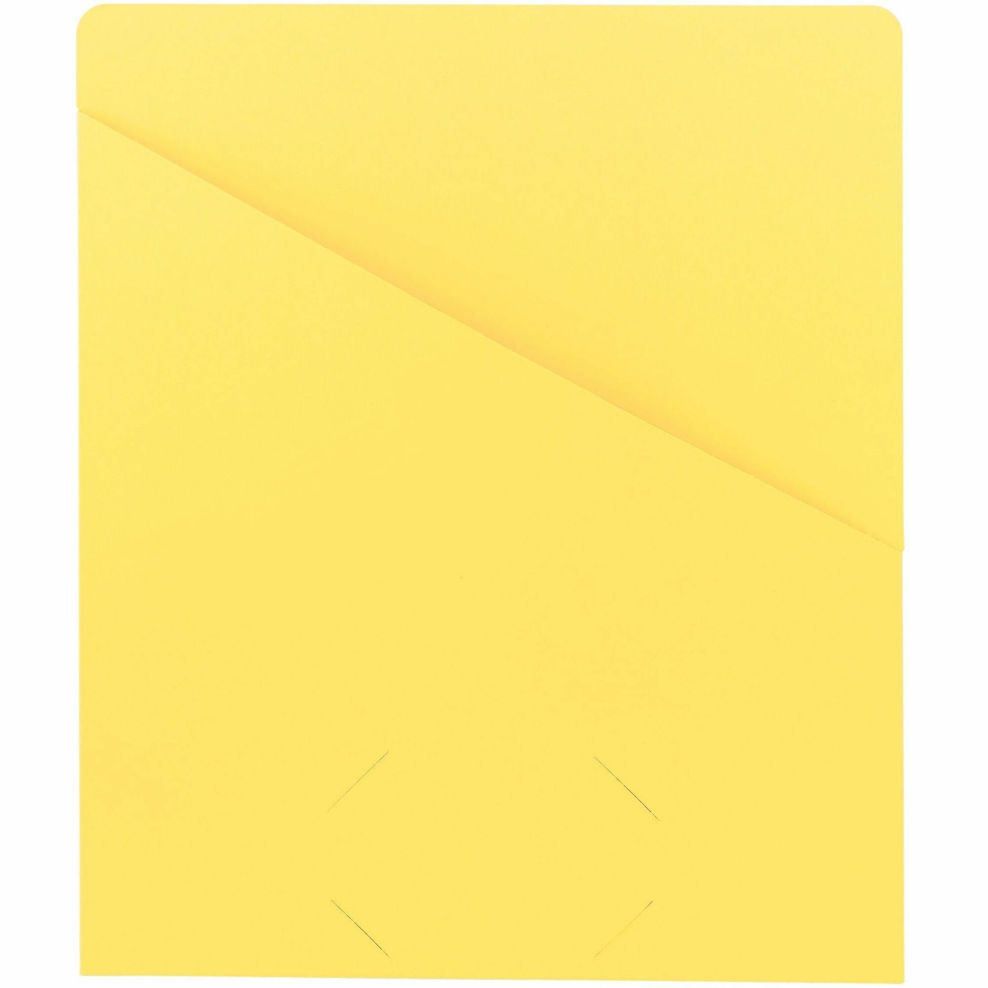 Smead Letter Recycled File Jacket - 8 1/2" x 11" - 11 pt. - Yellow - 10% Recycled - 25 / Pack