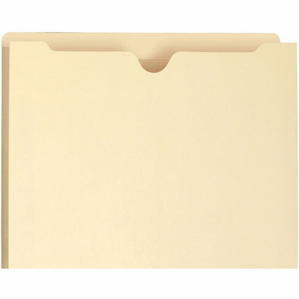 Smead Straight Tab Cut Letter Recycled File Jacket - 8 1/2" x 11" - 1 1/2" Expansion - 11 pt. - 2 Plys - Manila - Reinforced, Slip Resistant - 10% Recycled - 50 / Box