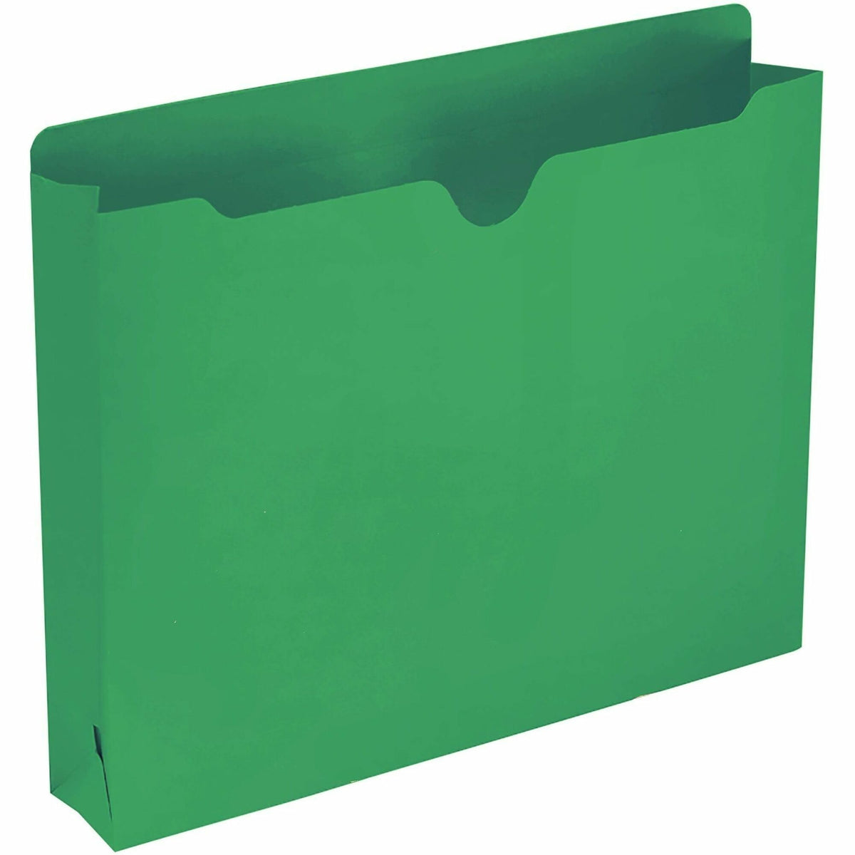 Smead Colored Straight Tab Cut Letter Recycled File Jacket - 8 1/2" x 11" - 2" Expansion - 11 pt. - 2 Plys - Green - Slip Resistant, Reinforced Tab - 10% Recycled - 50 / Box