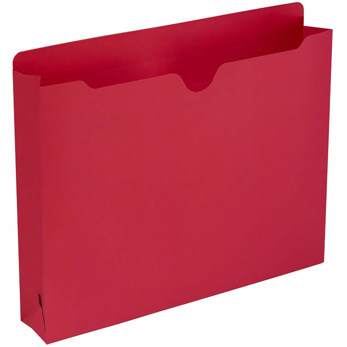 Smead Colored Straight Tab Cut Letter Recycled File Jacket - 8 1/2" x 11" - 2" Expansion - 11 pt. - 2 Plys - Red - Slip Resistant, Reinforced Tab - 10% Recycled - 50 / Box