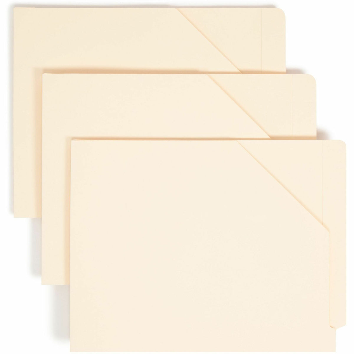 Smead Straight Tab Cut Letter Recycled File Jacket - 8 1/2" x 11" - 11 pt. - 2 Plys - Manila - 10% Recycled - 100 / Box