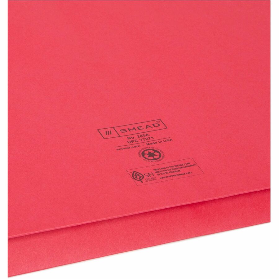 Smead Legal Recycled File Wallet - 8 1/2" x 14" - 2" Expansion - 11 pt. - Blue, Green, Red, Yellow - Elastic Closure, Heavy Duty, Flap Closure - 10% Recycled - 50 / Box