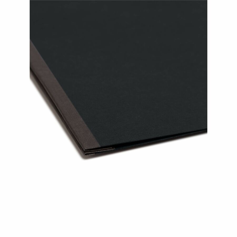 Smead Premium Pressboard Ledger Recycled Fastener Folder - 11" x 17" - 3" Expansion - 1 Fastener(s) - 3" for Folder - 25 pt. - Pressboard - Black - Reinforced Hinge, Heavy Duty, Moisture Resistant, Stain Resistant, Rounded Corner - 100% Recycled - 1 Each