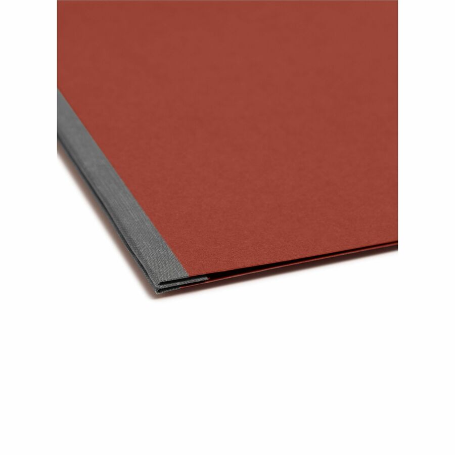 Smead Premium Pressboard Recycled Fastener Folder - 2" Folder Capacity - 8 1/2" x 14" - 2" Expansion - 1 Fastener(s) - 25 pt. - Pressboard - Red - Reinforced Hinge, Heavy Duty, Moisture Resistant, Stain Resistant - 100% Recycled - 1 Each