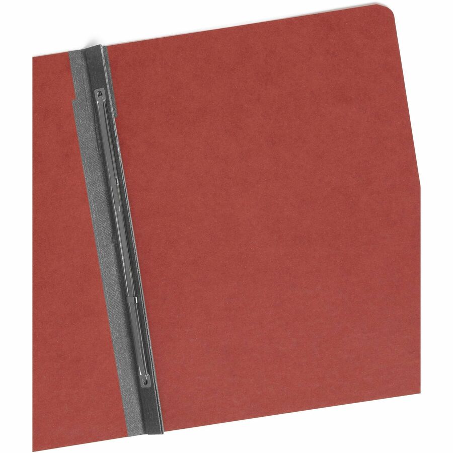 Smead Premium Pressboard Recycled Fastener Folder - 3" Folder Capacity - 8 1/2" x 11" - 3" Expansion - 1 Fastener(s) - 25 pt. - Pressboard - Red - Reinforced Hinge, Heavy Duty, Moisture Resistant, Stain Resistant - 100% Recycled - 1 Each