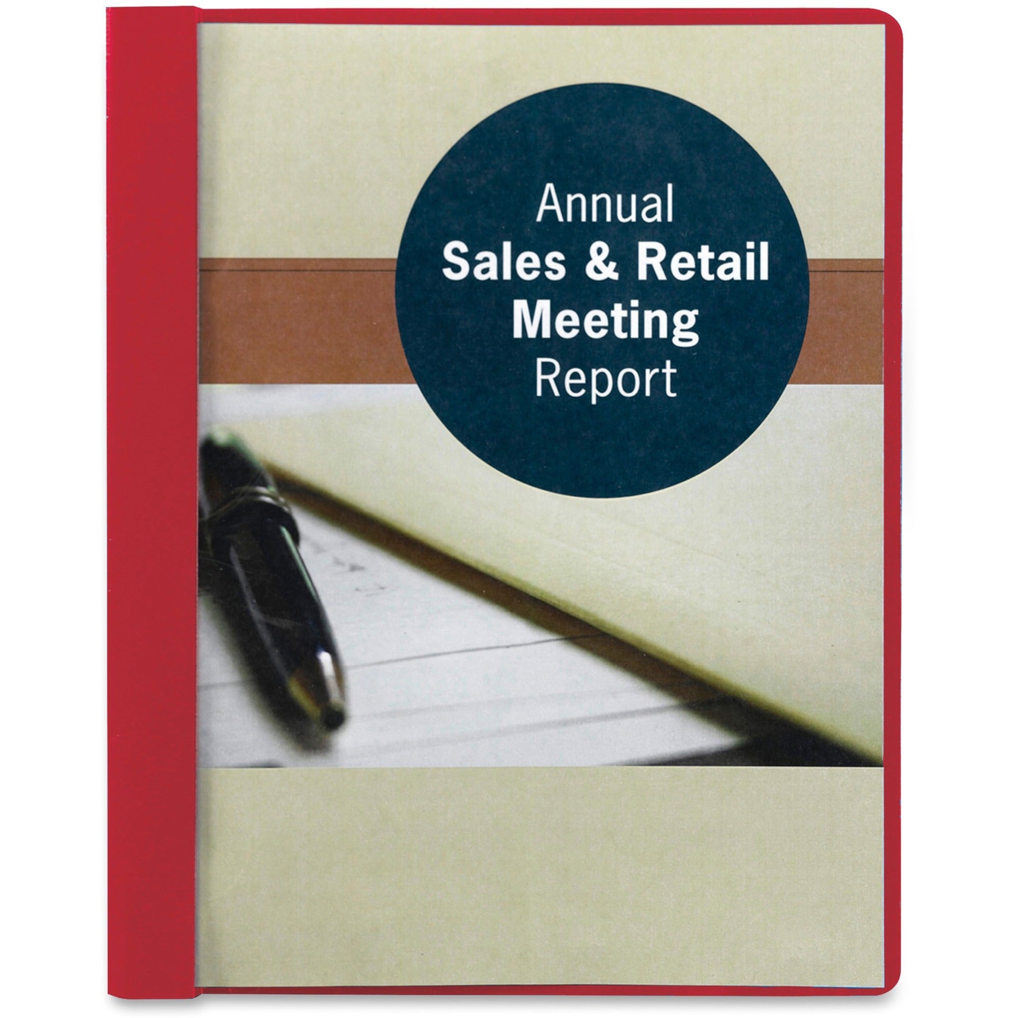 Smead Letter Recycled Report Cover - 8 1/2" x 11" - 3 Fastener(s) - 1/2" for Folder - 12 pt. - Vinyl, Metal - Red - 50% Recycled - 25 / Box