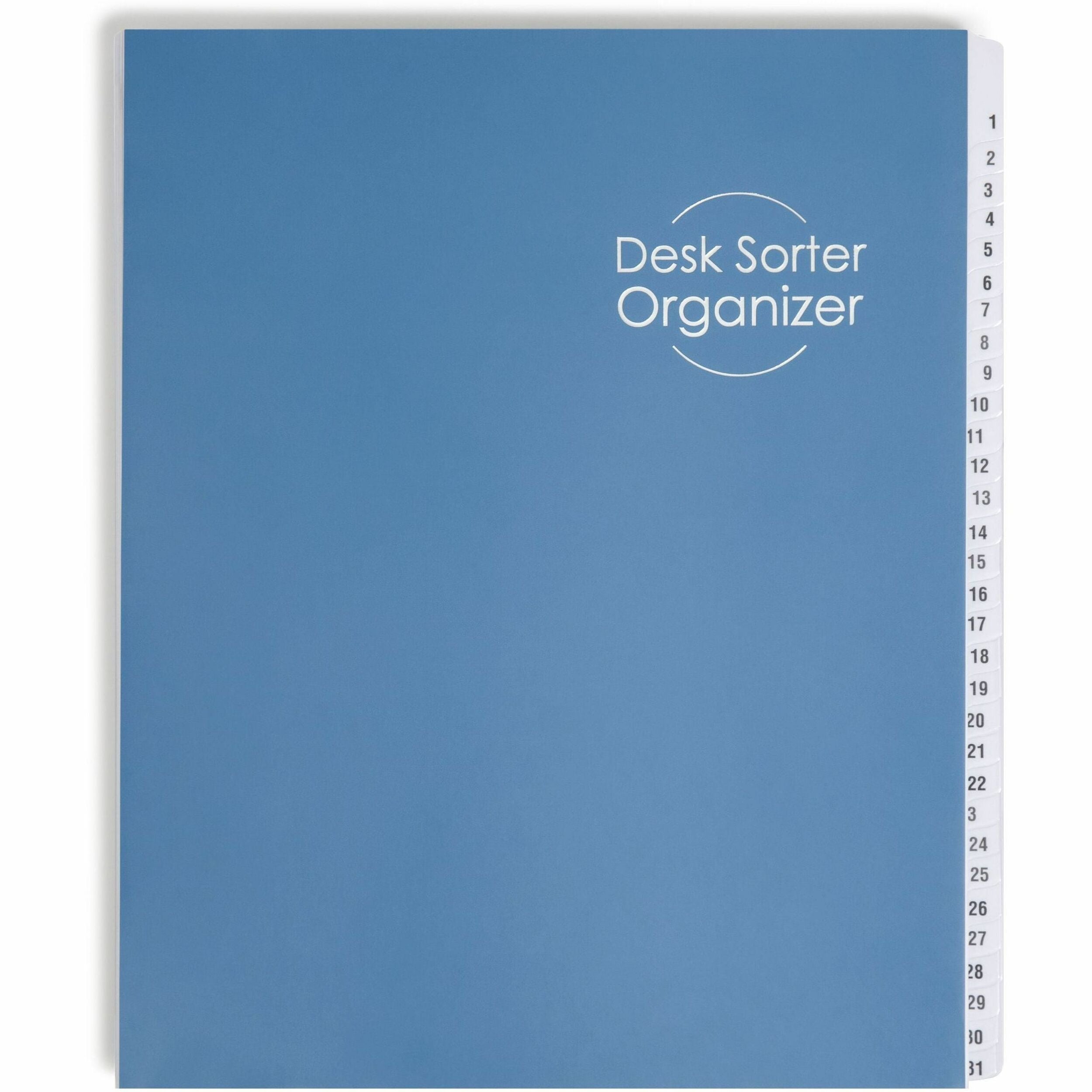 Smead Daily/Monthly Desk File/Sorter - Digit - 1-31 - Letter - 8.50" Width x 11" Length - Blue Divider - 35% Recycled - 1 Each
